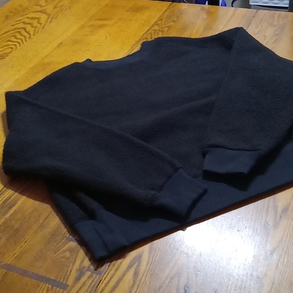 Everlane Womens SMALL Sweatshirt Top New BLACK Pull Over - Picture 3 of 9